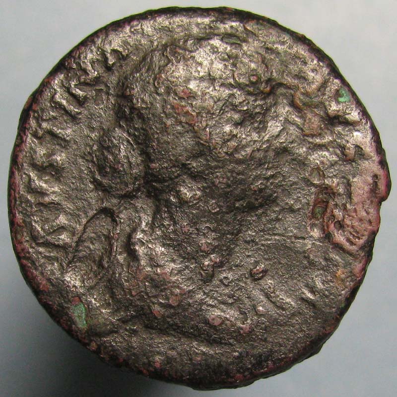 Faustina-II-Sestertius---Big-Gouge-Or-Possible-Countermark?